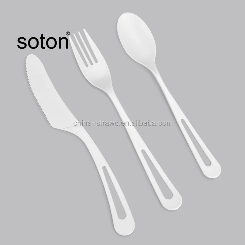 100% Biodegradable Eco-friendly Disposable Wholesale Plastic PLA Cutlery
