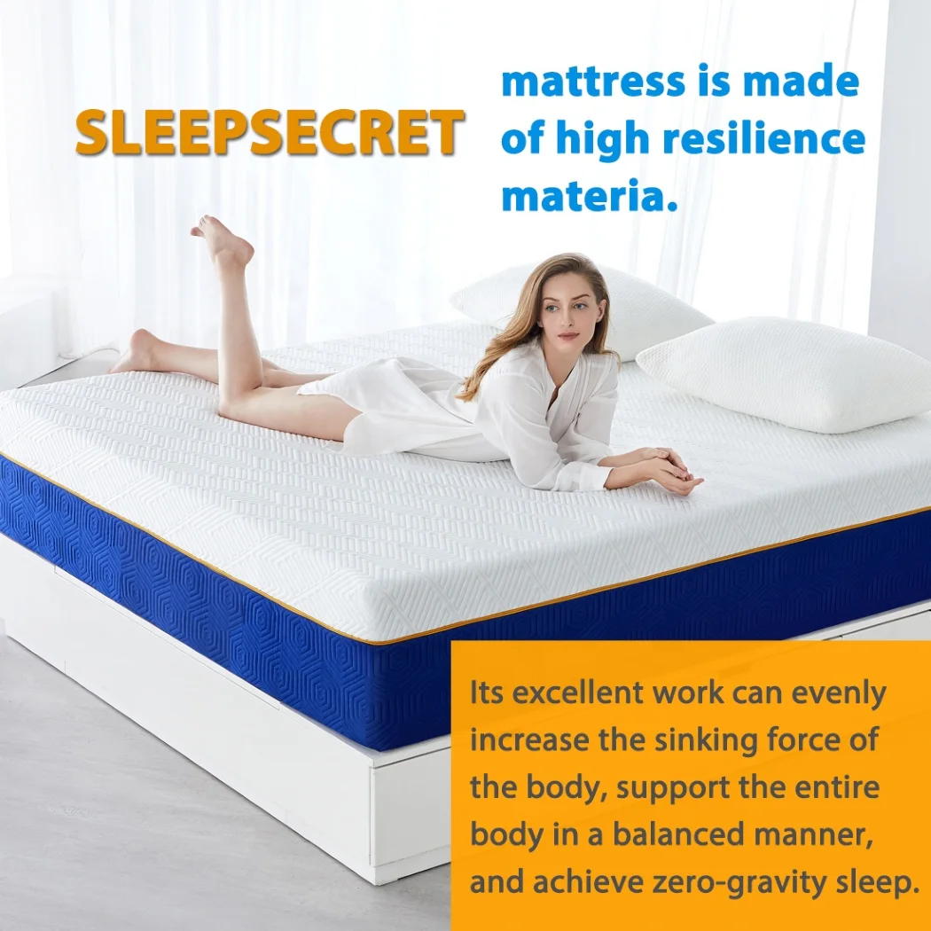 Quality Assurance Contemporary Luxury Bedroom Furnitures Hotel King Queen Size Gel Memory Foam Mattress