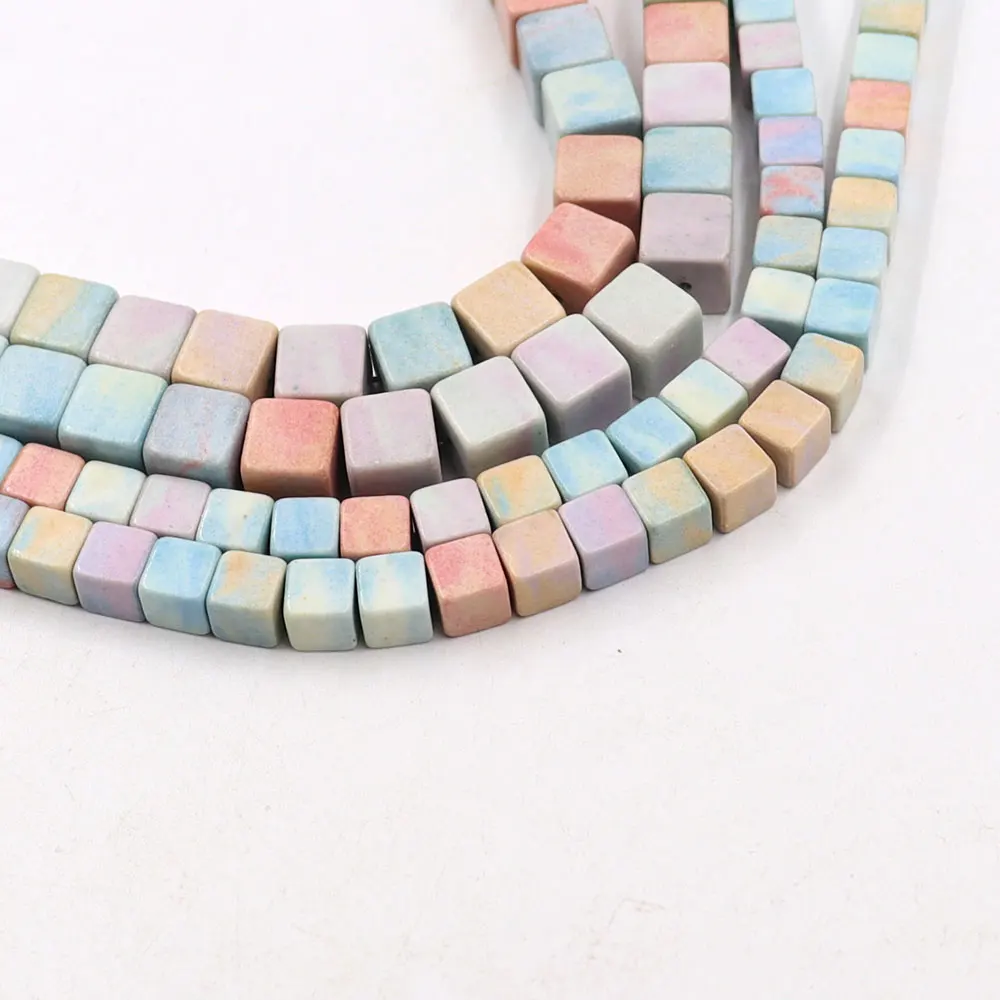 Wholesale Macaron Candy Color Natural Stone Anion Oxide Stone 4mm Round Bead Loose Beads DIY Accessories