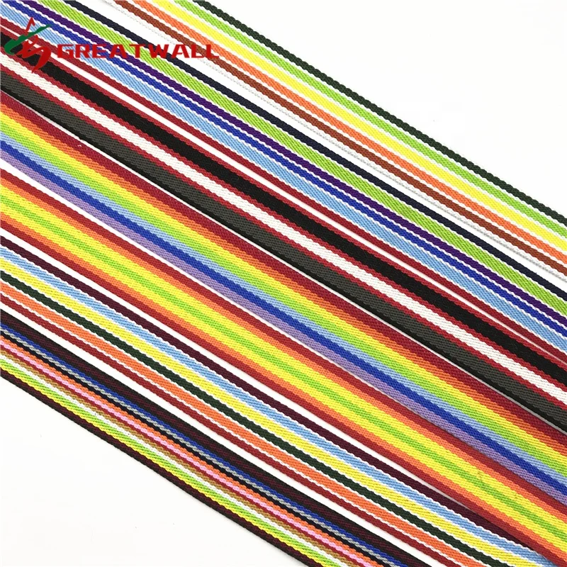 Tubular Webbing Elastic Band Shoes Jacquard Garment Polyester / Cotton Bags Eco-friendly Manufacturer Wholesale Custom Nylon