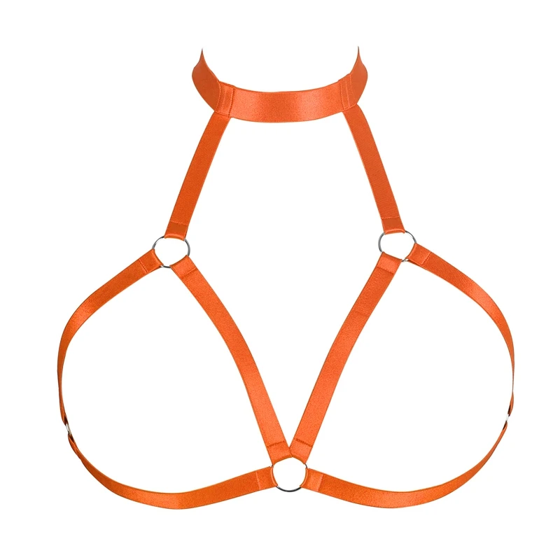 Plus Size  Women Body Harness Top  with Adjust Festival Present Party Night Lingerie Top