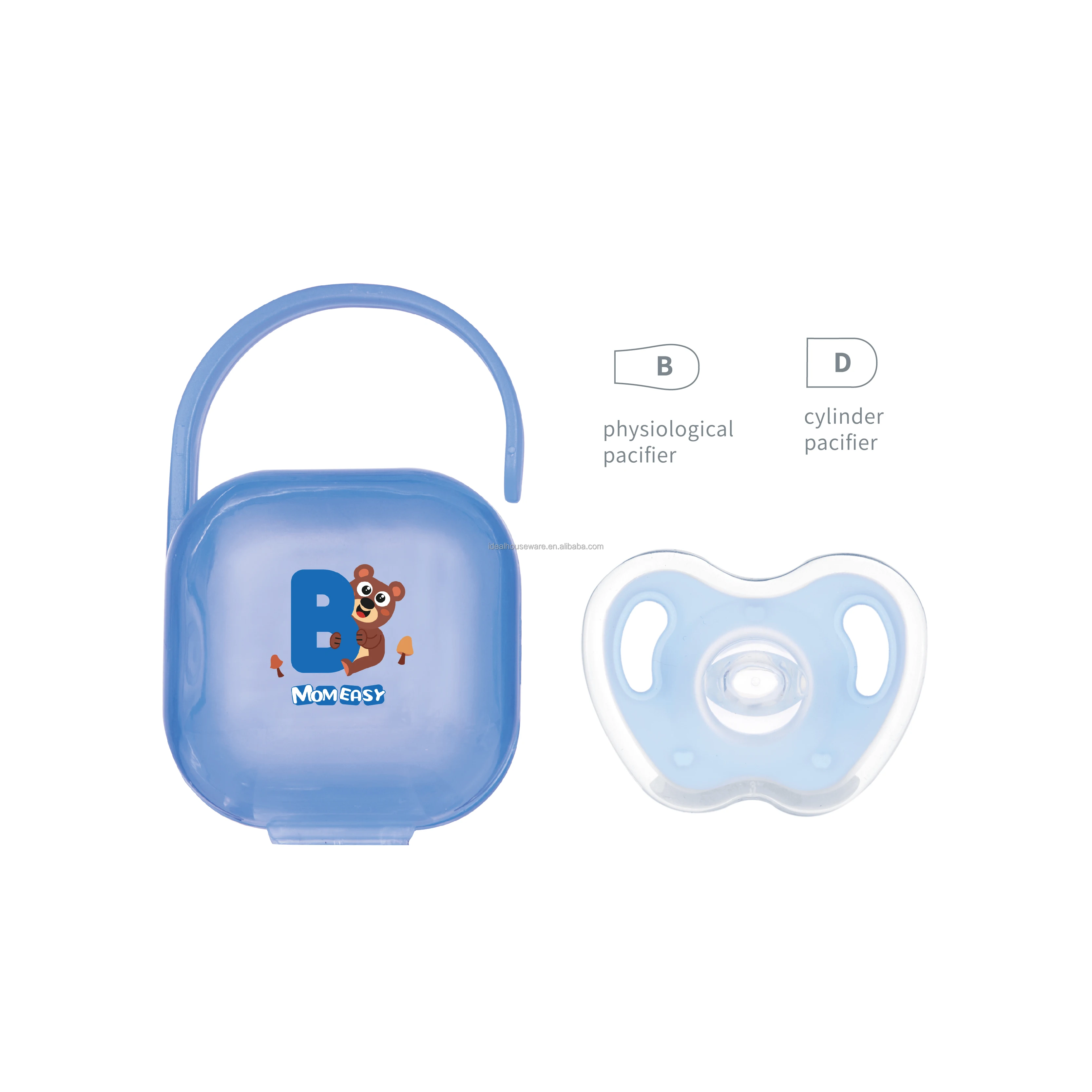 2PCS Silicone Baby Pacifier with storage box cute lovely hot selling