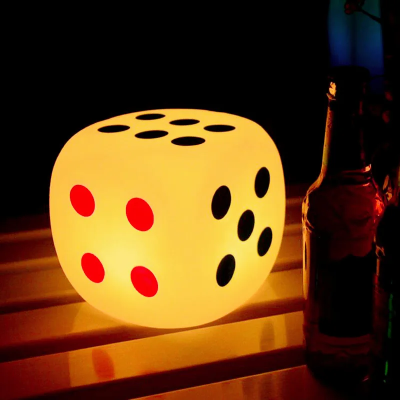 bar furniture bar stools colorful plastic glow cube dice