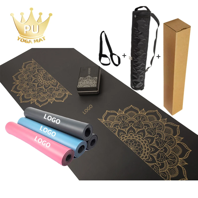High Density Eco Friendly Oem Custom Own Brand Recycle 6mm Non Slip PU TPE Yoga Mat