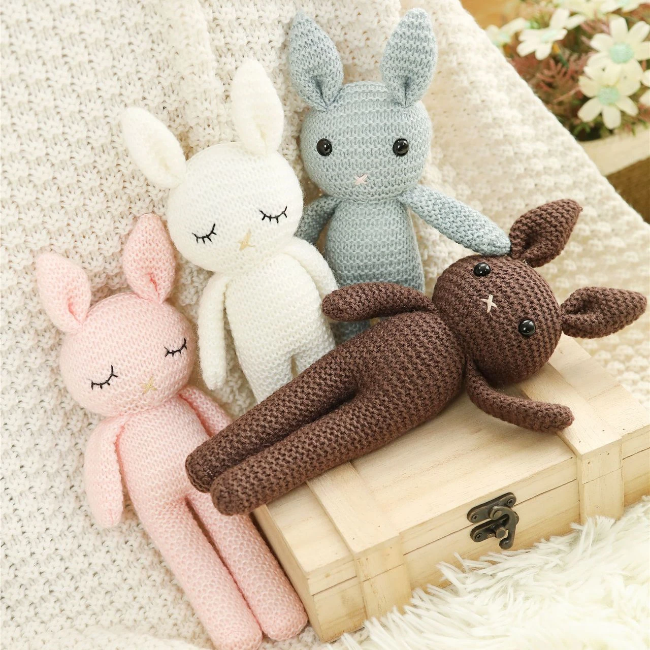 
Wholesales Baby Crochet Sheep Amigurumi 100% Handmade Bunny Toys 