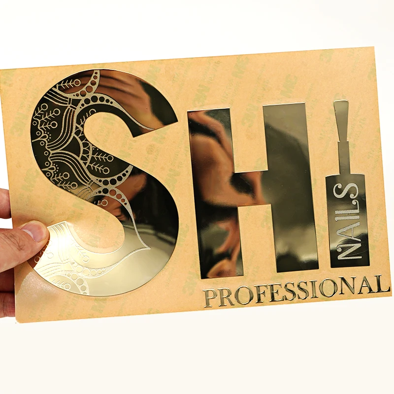 Customized Hot Gold/Silver Metal Transfer Nickel 3D Embossed Sticker Sticker Logo Label for your brand