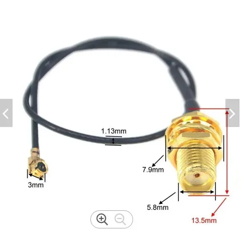 Winnix RG174/316  RF coaxial Cable  MMCX SMA male connector to male connector crimp  for 865-868Mhz antenna