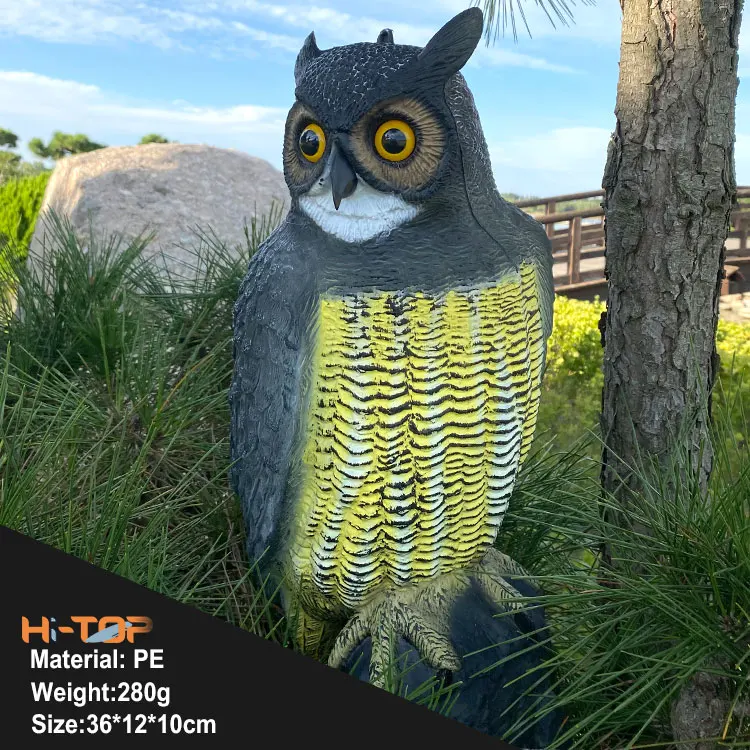 Hitop Outdoor Pe Owl Bird Scarecrow Decoy Duc Decoys Hunting Owl Decoys To Scare Birds Away
