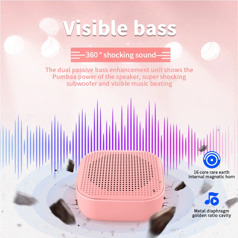 Portable Hi Fi Sound Subwoofer Wireless Outdoor Speaker For Motorcycle Bike Mini Blue Tooth Speaker