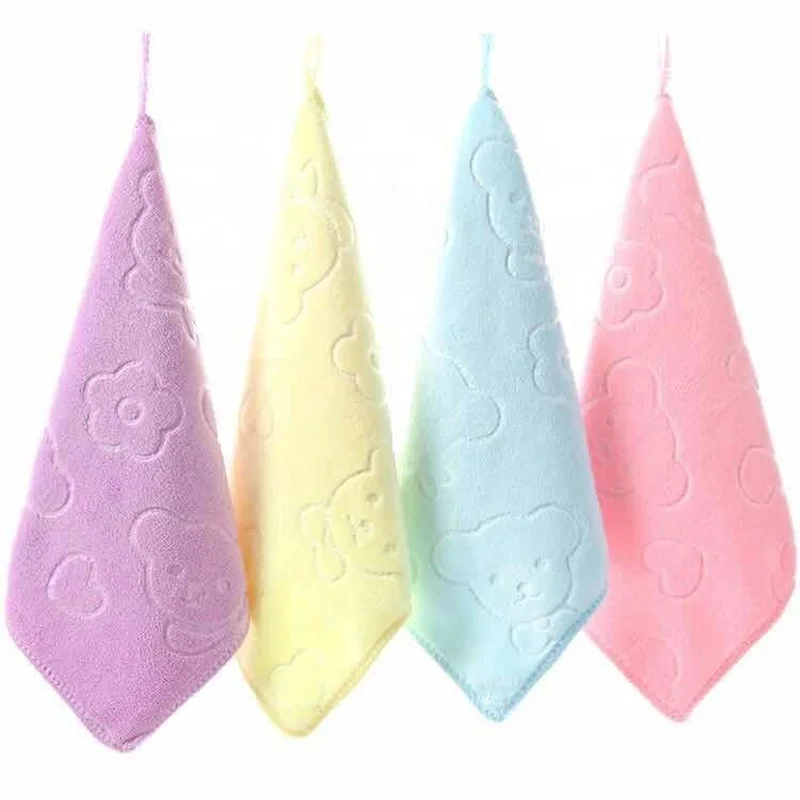 towels custom Small gift microfiber hotel disposable 30*30cm cleaning washcloth embossed square towel Promotional towel