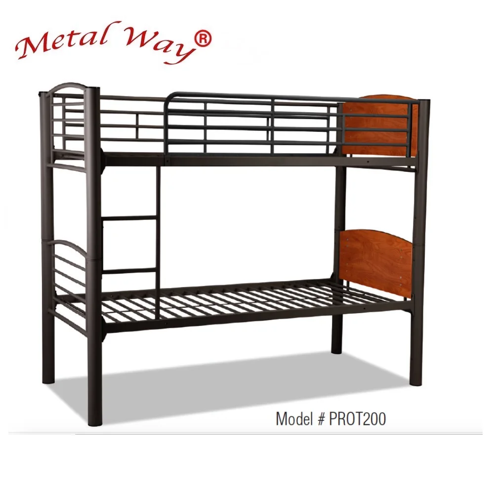 durable cheap single Twin size steel bunk bed frame jail metal bunk bed
