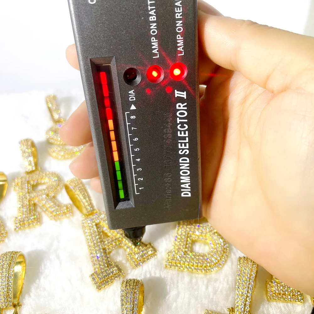 hip hop jewelry buss down pendant s925 with vvs moissanite custom alphabet letter pendant diamond alphabets pendant