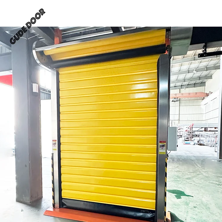 Modern Designed Double Axle PVC Quick Door for Exterior Industrial Thermal Insulated Door for Mall Cold Storage Finished Surface