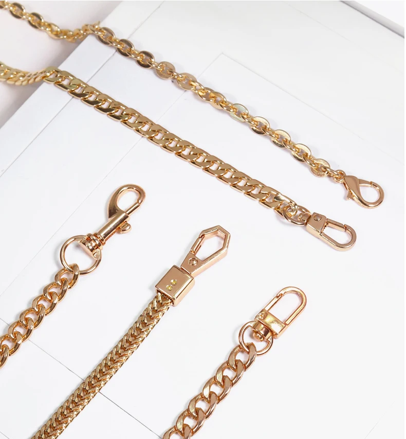 Wholesale Fashion Metal Gold Chain Handbag Link High Quality Purse Chain Accessories Zinc Alloy Chains For Shoulder Bag Suitcase
