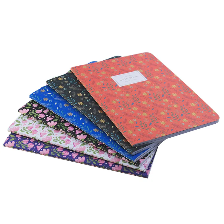 Custom Full Color Foil Stamping and Embossing Paper Cover Notebook with Center Sewn Binding