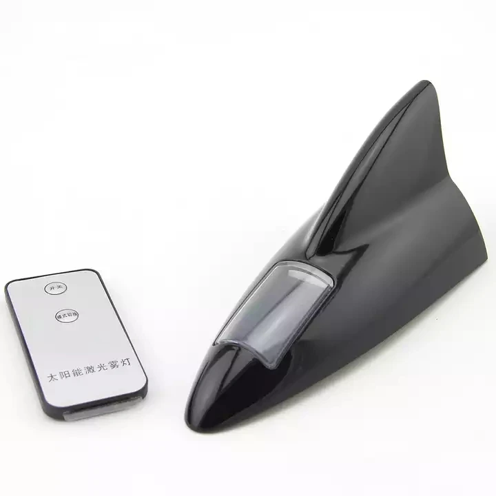 Remote Control Solar Car Antenna Shark Fin Roof Flashing Light Auto 10 LED Warning Light Accessories