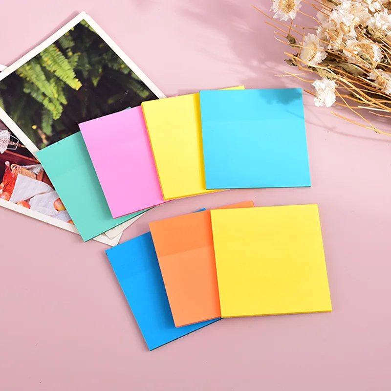 50 листов Творческий прозрачная ПЭТ-Memo Pad разместил его бумаги для заметок на клейкой основе планировщик наклейка Блокнот Школьные принадлежности