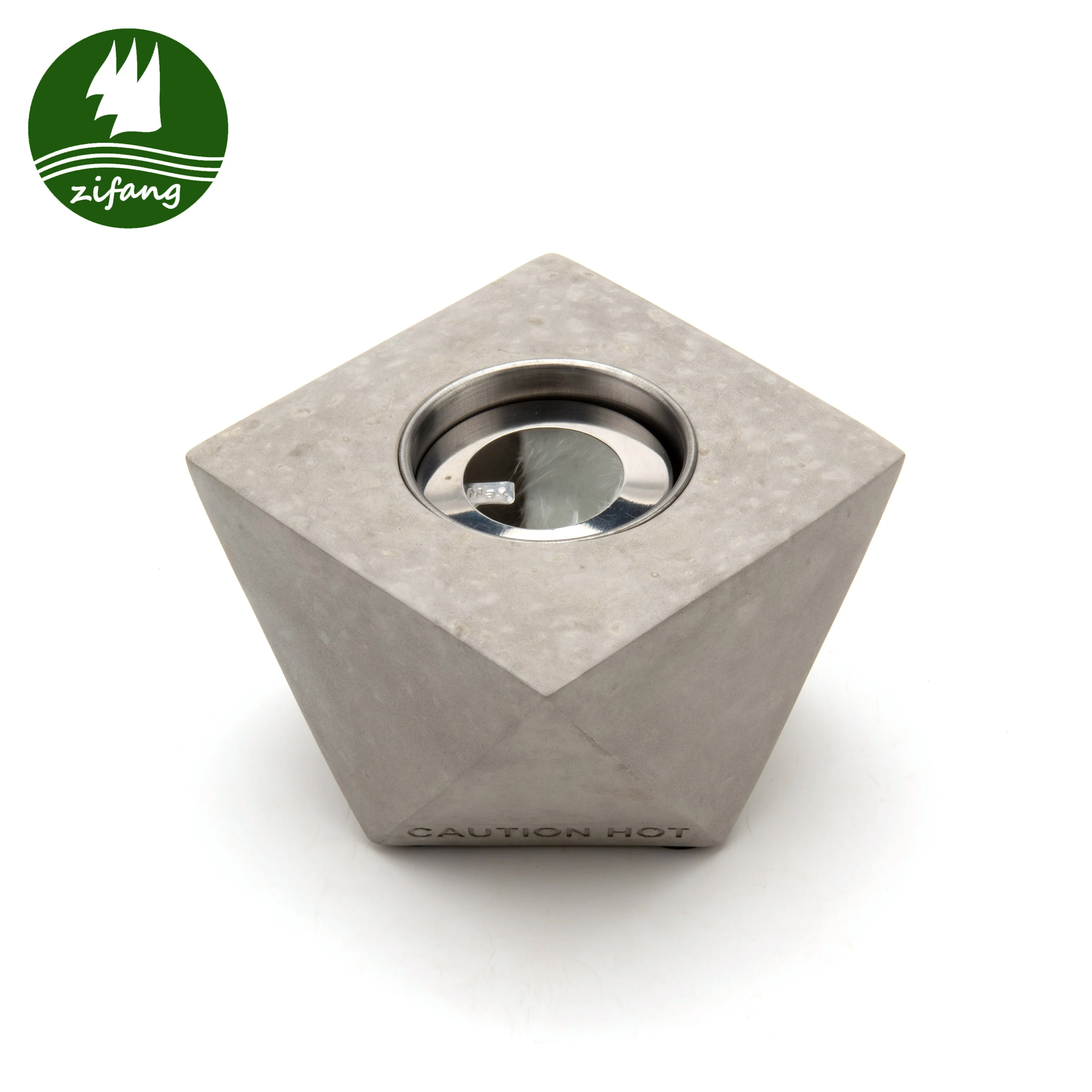 Wholesale Square Design Indoor Outdoor Concrete Mini Desktop Tabletop Table Top Portable Bioethanol Firepit Fire Pit Bowl