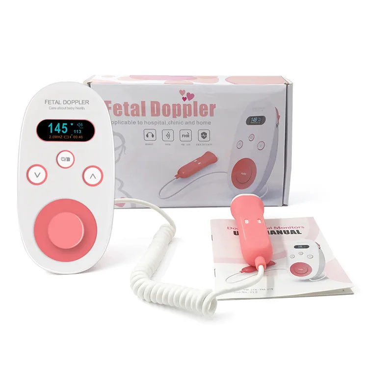 
household fetal doppler prenatal pocket baby sound ultrasound detector heartbeat pregnant doppler monitor 