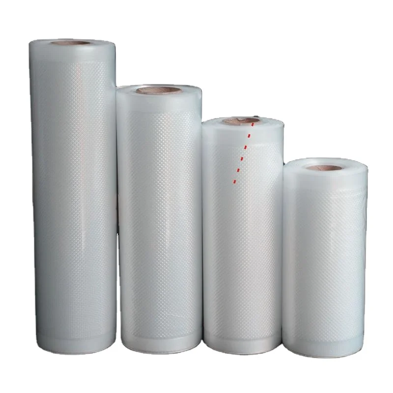 Customized Size Nylon/Poly Embossed Vacuum Bag Roll for Food Packaging Vacuum Sealer Bags For Food Storage Preservation