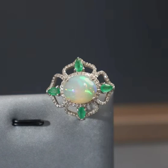 Gorgeous opal collection Vintage engagement rings Silver Eternity Custom in sterling silver prong settings Wholesale available