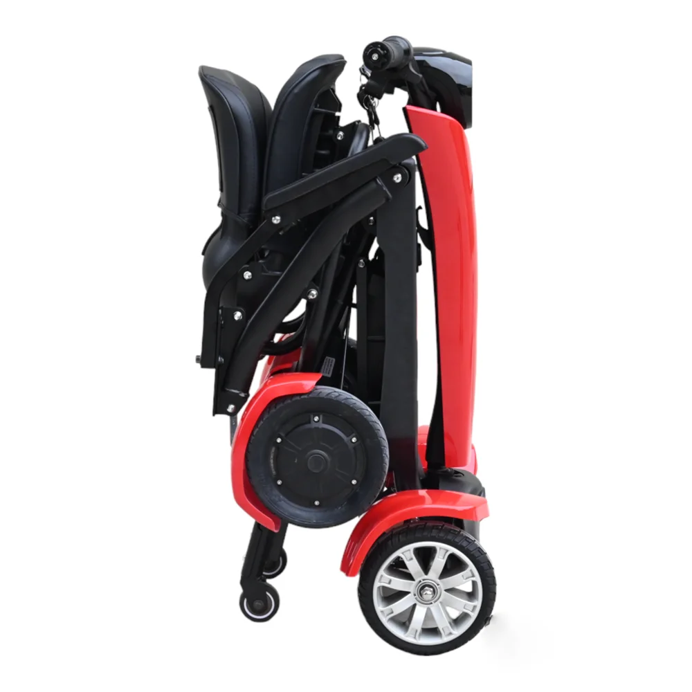 maximum maneuverability automatic folding electric mobility scooter
