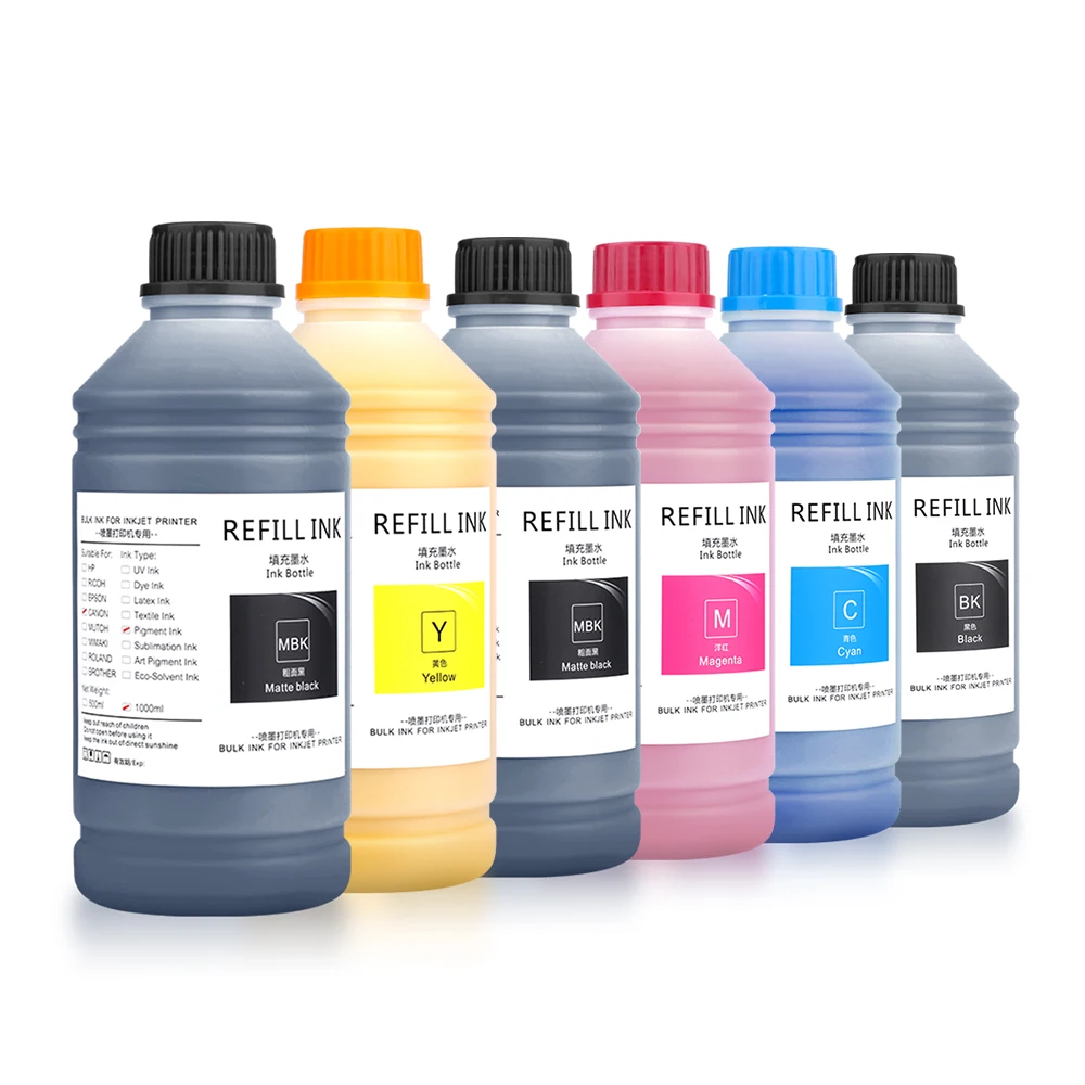 MWEI 1000 ML/Bottle 5 Colors Oil Based Airbrush Models Pigment Inks For Canon Pro 541