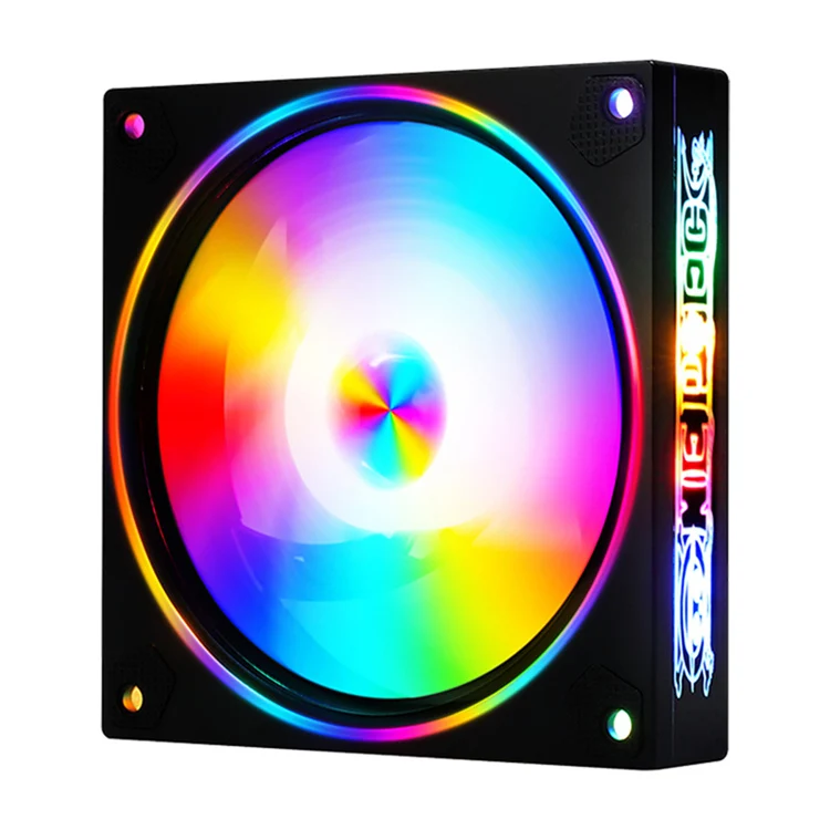 Long Life 12CM computer case cooling fan 5V ARGB pc cooling fans temperature control automatic cooler rgb fan