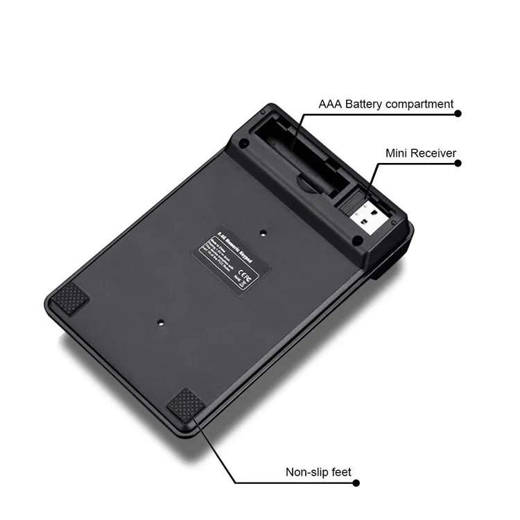 19 Keys 2.4GHz Mechanical  Numeric Keypad Keyboard Mini Number Keycaps Numpad Keyboard For Laptop Desktop Pc Computer Noteboo