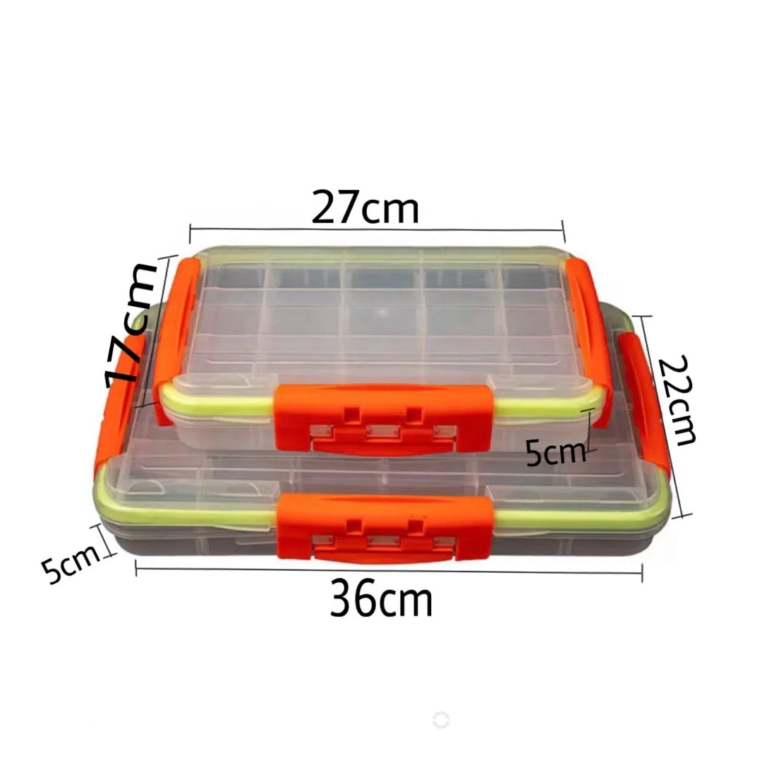 detachable square double-layer fishing gear accessories parts plastic fishing lure bait small storage box fishing hook box