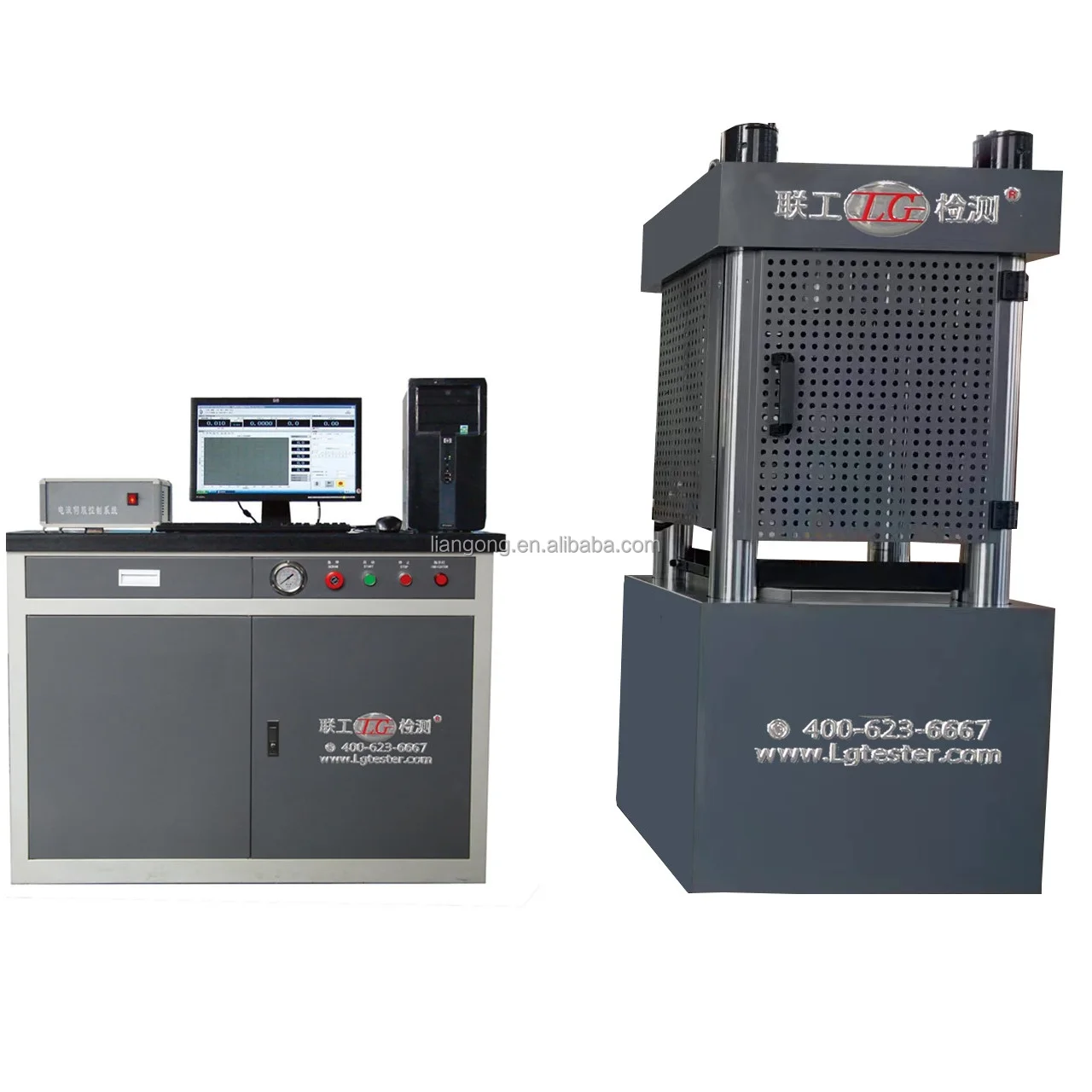 ASMT C39 high quality load control Concrete Cylinder compression testing machine made in China
