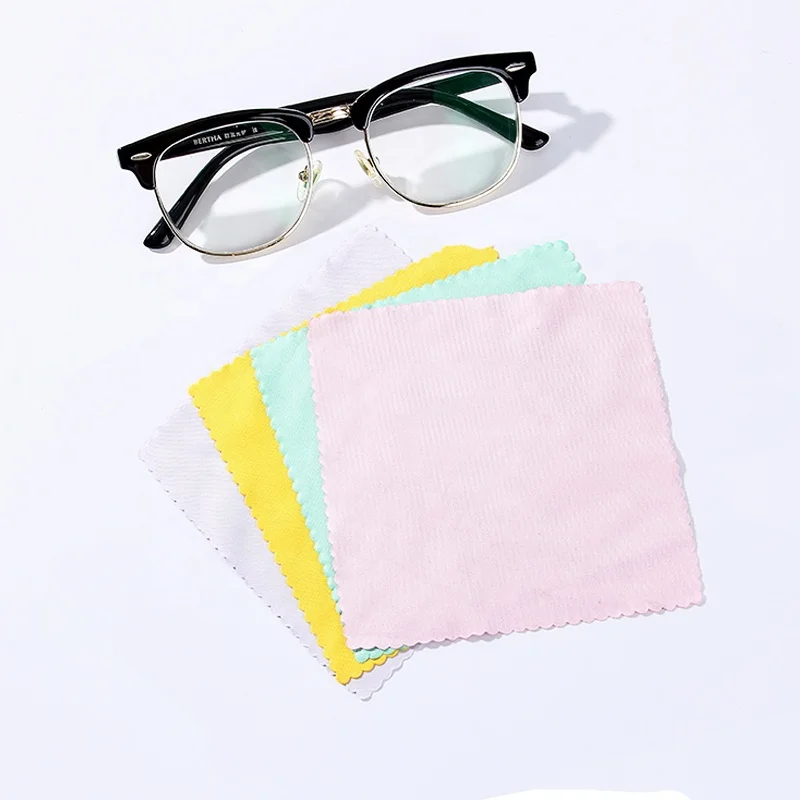 Custom Printed Logo Microfiber Cleaner Care Cleaning Polishing Cloth For Glasses