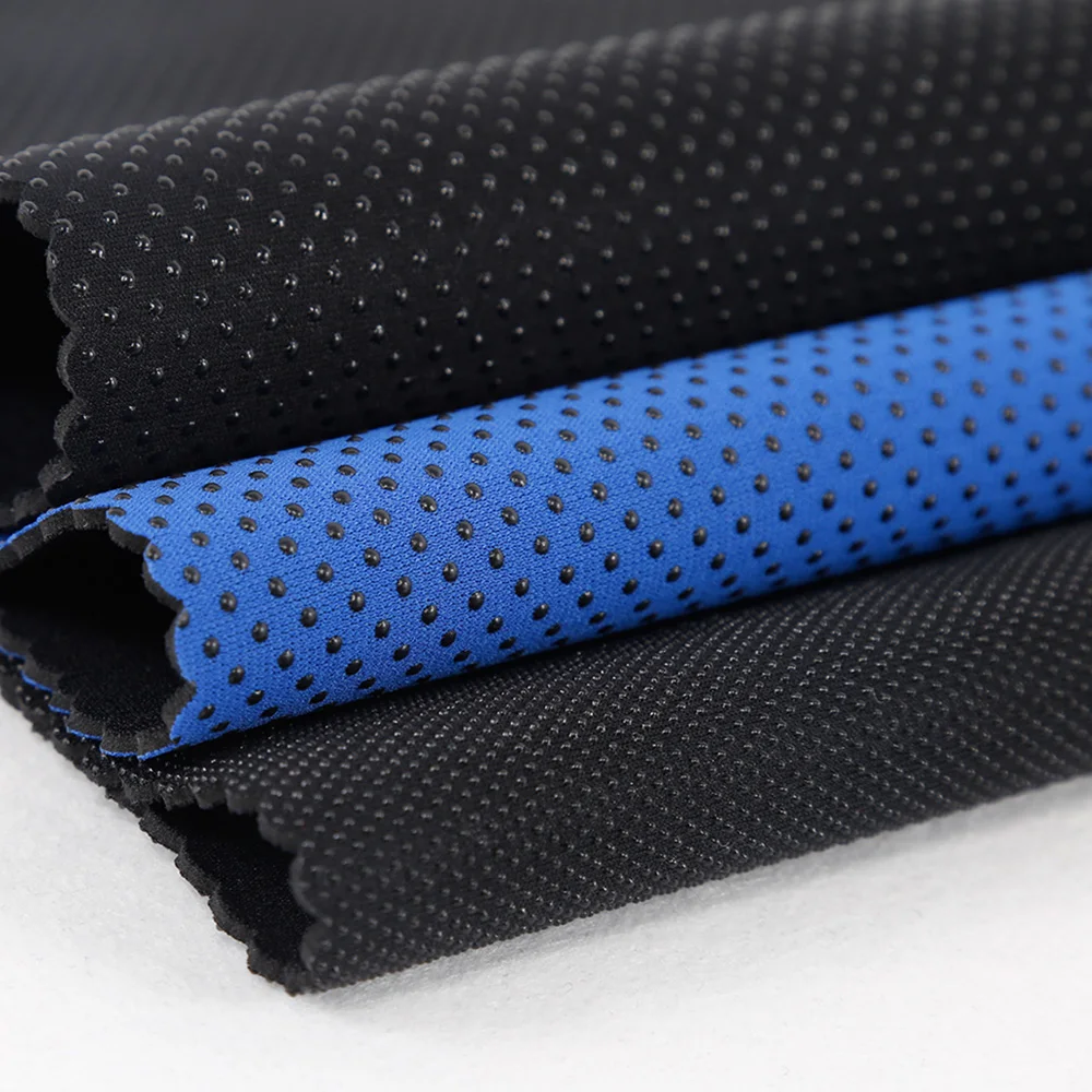 Non-slip Point Drop Plastic Beads Neoprene fabric  Elastic Wetsuit fabric for Carpet Sofa Pillow