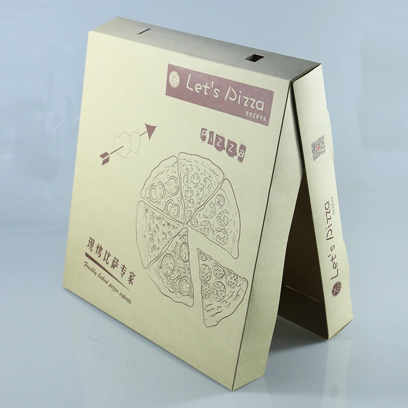 Disposable customizable printable paper pizza box