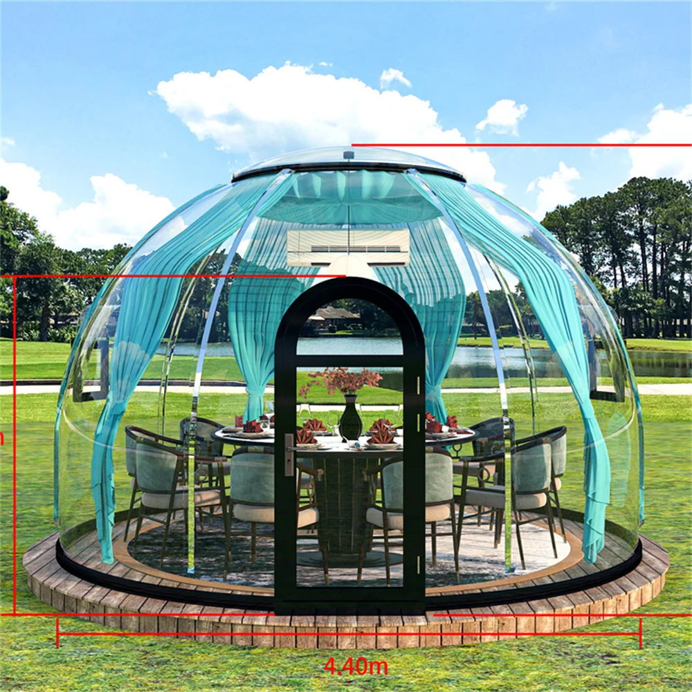 Full House Outdoor New Polycarbonate Glamping Aluminium Exhibition Tents Balloon Bubble House Event