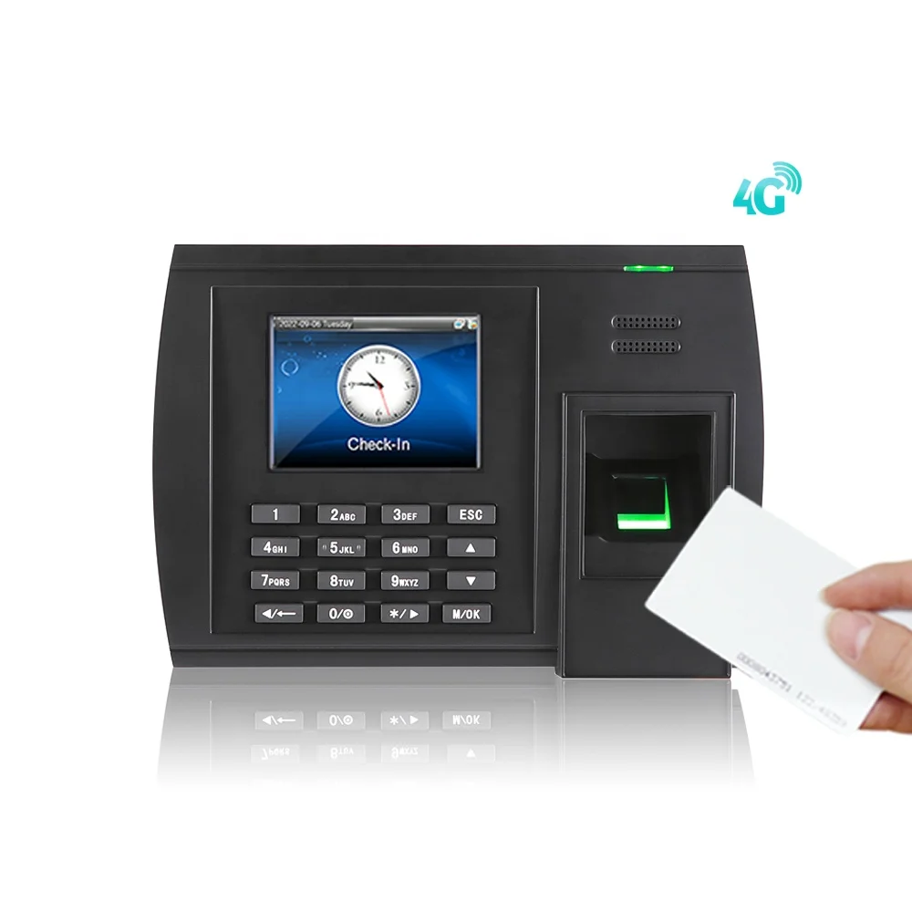 4G/TCP/IP/USB порт ID карта записи времени и биометрическая система учета отпечатков пальцев