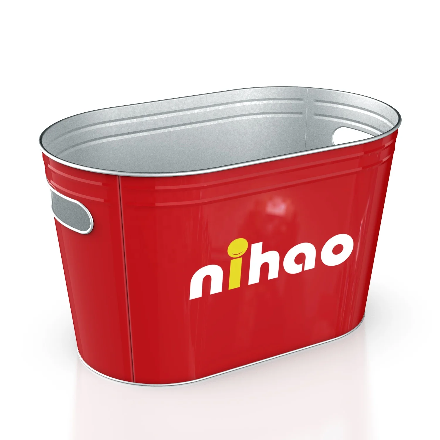 10QT oval galvanized tin metal ice bucket food grade for beer