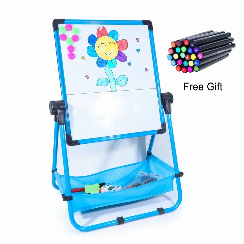 Double Sided Portable Magnetic Whiteboard Marker Pen Set Office Foldable Child  Whiteboards Send Free 24-Color Alcohol Marker