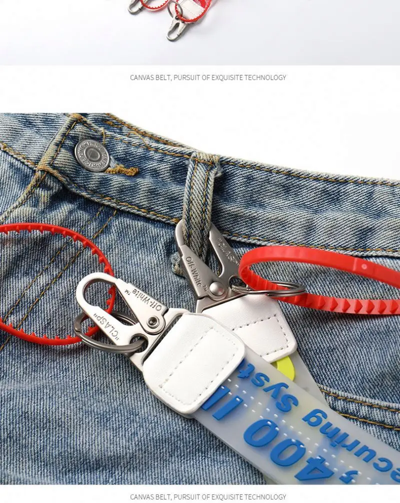 custom logo Low MOQ o ff white keychain