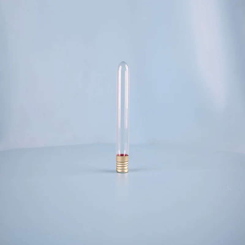 Factory direct Transparent Clear Round  bottom borosilicate glass test tube with bamboo lid