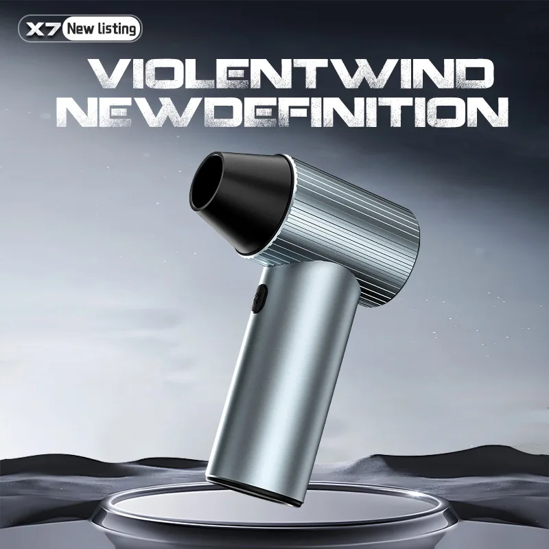X7 Tiktok Rechargeable Mini Turbo Jet Fan Turbo Violent Fan 130000 RPM Powerful Blower High-Speed Duct Fan kica 2 massage gun