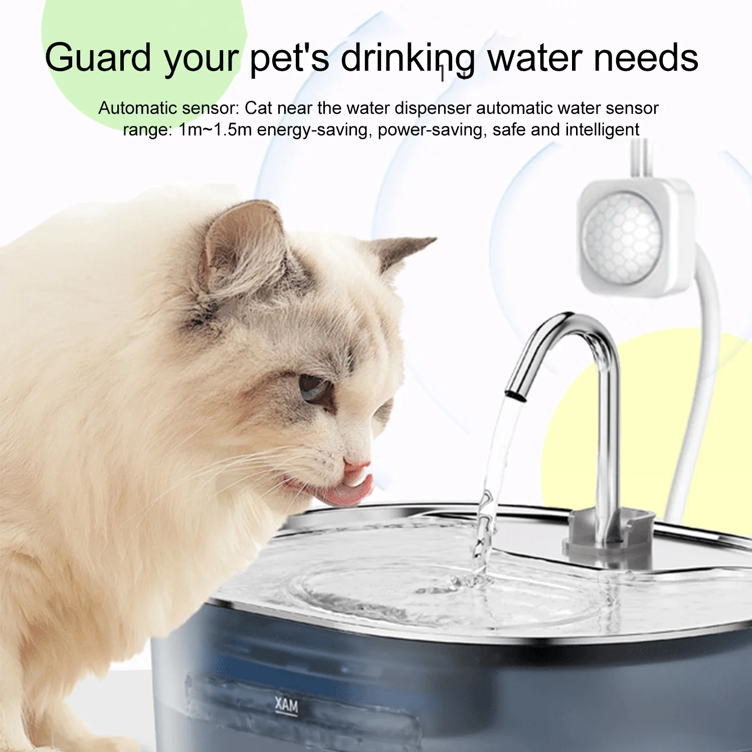 2025 New 3.2L Automatic Cat Water Fountain Matte Pet Drinking Fountain Automatic Dog Pet Water Fountain with Pump