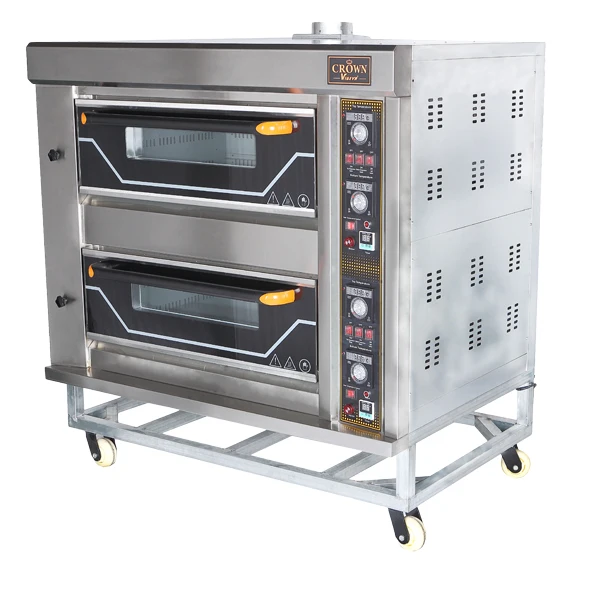 TCD factory stainless steel 2 deck 4 trays electric double deck Oven commercial bakery Oven
