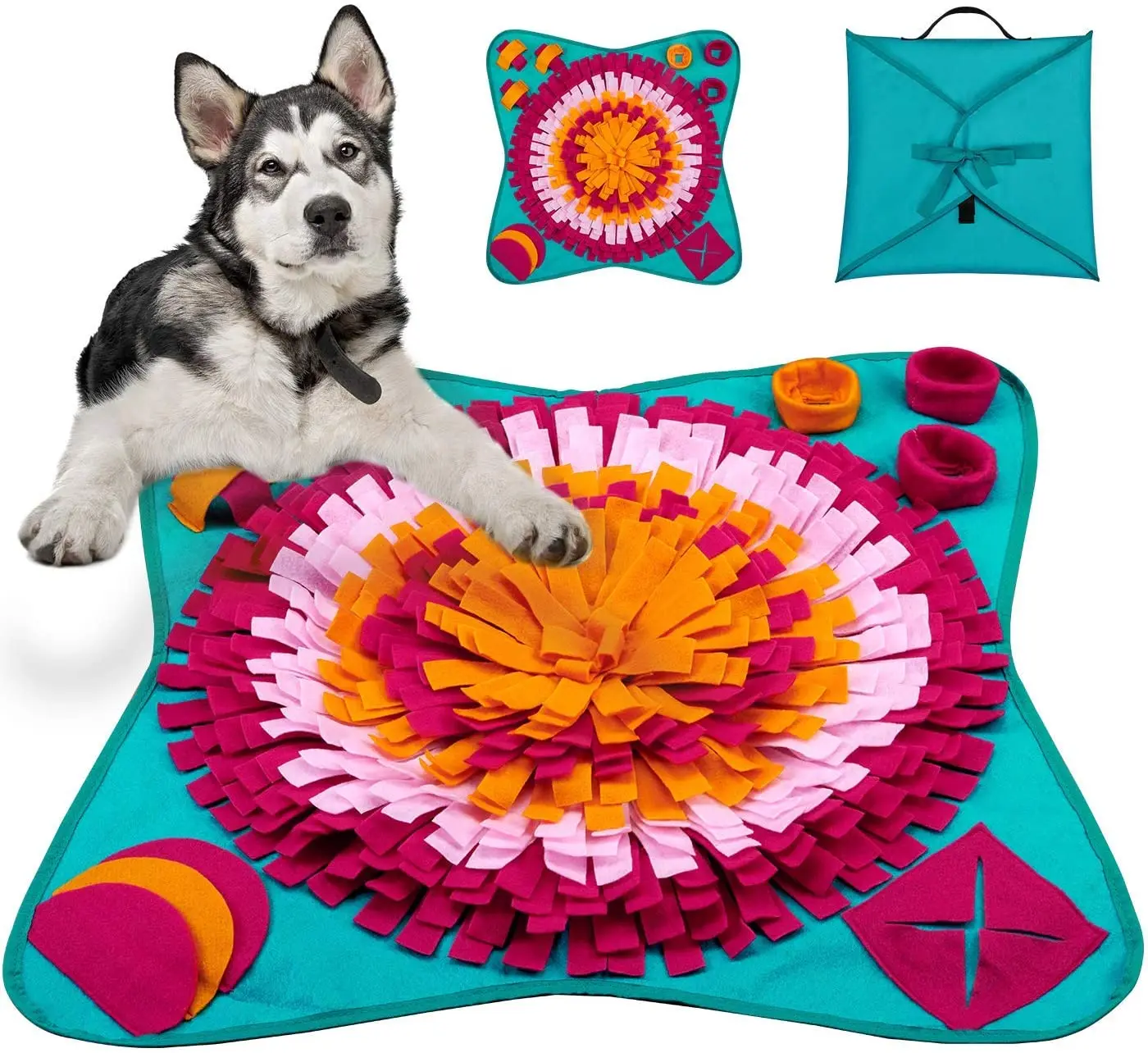 Snuffle Mat for Dogs Washable Pet Feeding Nosework Treats Mat Puzzle Training Toy for Dogs Large Medium Puppies