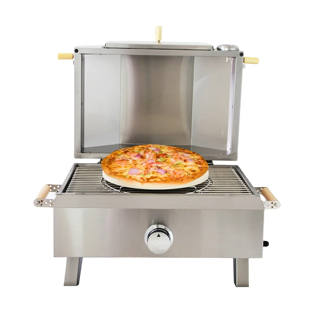 Строительный гриль из нержавеющей стали 430SS садовая уличная портативная горелка для кемпинга и барбекю газовая печь пиццы с камнем
