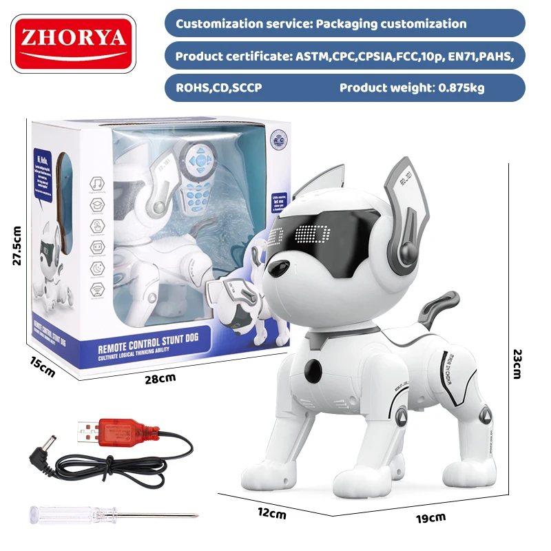 Zhorya Programmable Smart Dancing Singing Puppy Robot Dog Toy Kid Smart Dog Robot Toy Rc Robot Toy for Kid
