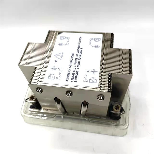 China manufacturer server CPU cooler 2U with 2 heat pipes passive  HEATSINK FOR Intel socket FCLGA 4189