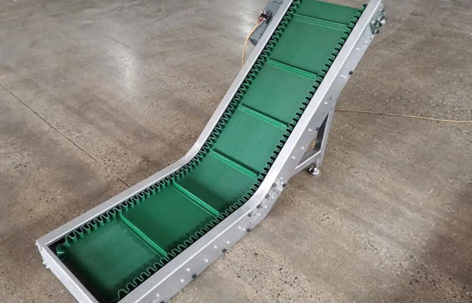 Powered sidewall belt conveyor, Z type inclined belt conveyor system