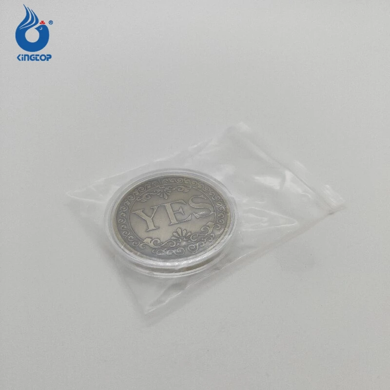 Custom Yes No Decision Challenge Coins Magic Collectible Coins Vintage Antique Bronze Wish Lucky Coins