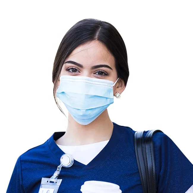 CCW Wholesales Medical Consumables Hot Sales 3Layers Disposable Earloop Mask ASTM Certified Meltblown Cloth Surgical Facemask
